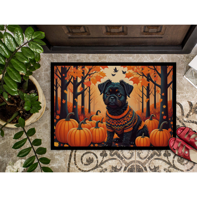 Tapis d'entrée antidérapant pour l'extérieur Novalene Affenpinscher, L 18 po x L 27 po