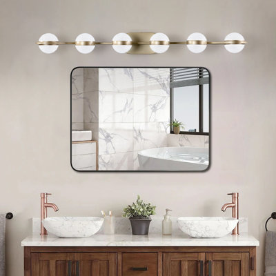 1 lumière de meuble-lavabo à DEL à intensité variable de couleur cuivre