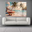 Coastal Beach Sunrise On The Beachy Scene Coastal Modern Large Glass-1618608655