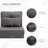 Homcom 2-In-1 Floor Lazy Sofa With 5 Position Adjustable Backrest, Dark Gray, Outdoor Patio Sofa