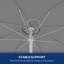 Parasol portatif de 40 ans et plus, système de gestion réglable et inclinable, auvent protégé, 2 crochets pour porte-gobelets, mécanisme de contrôle de la hauteur ventilé à rayures bleues et blanches,