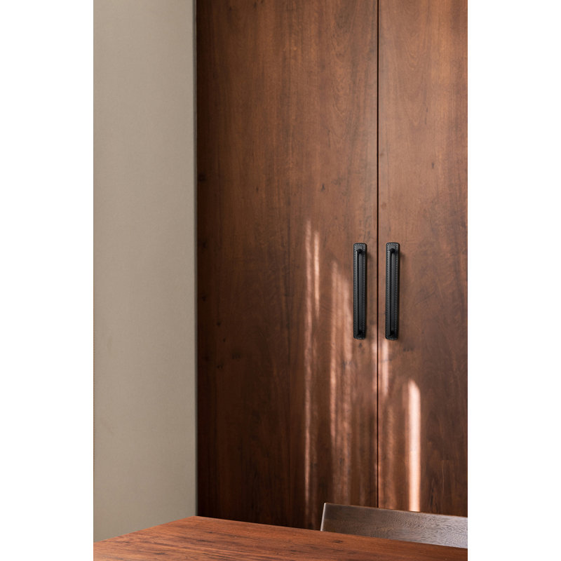 Poignées ornées d'armoire à bord clouté pour armoires de cuisine, commodes et meubles rétro, 7 14/25", Noir