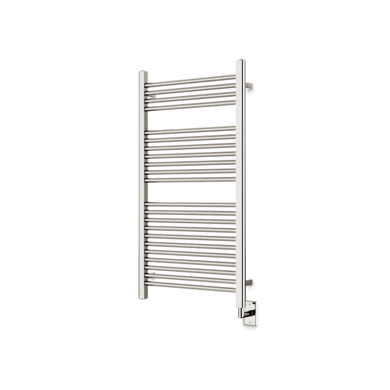 Denby Wall Mount Electric Towel Warmer, Polished Nickel, 44" H x 23.75" W x 5.19" D