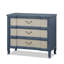 Commode anglaise à trois tiroirs Laurel Grove, finition bleu océan serein, aucun assemblage requis