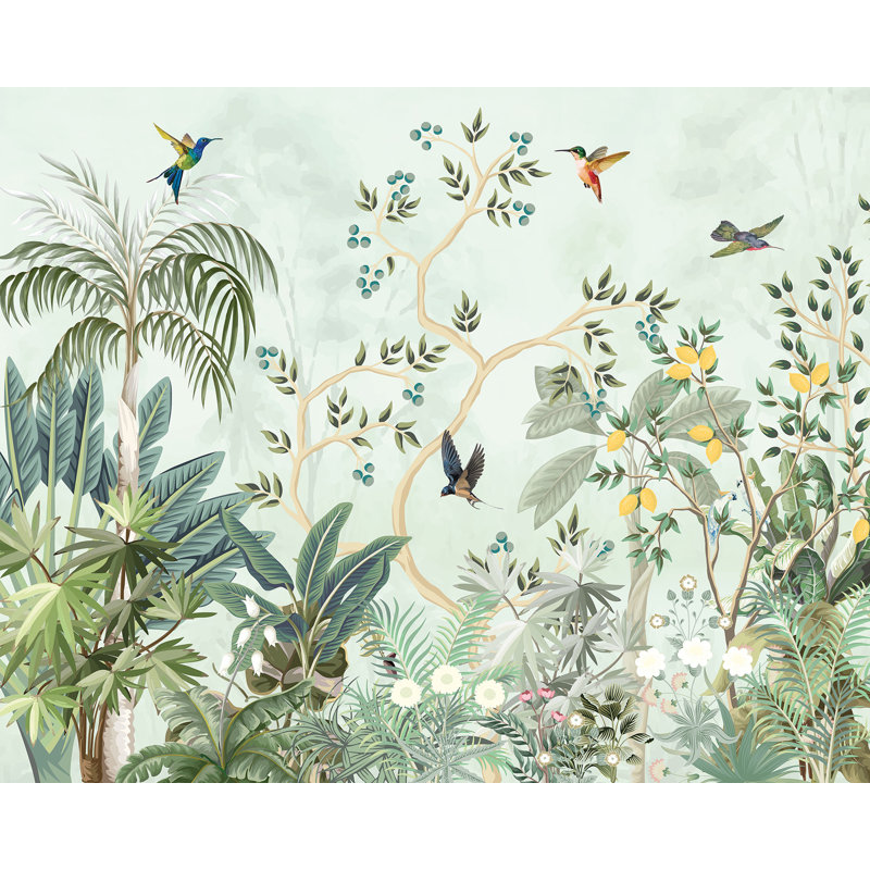 Lemon Tree Forest Sage Wall Mural, Green