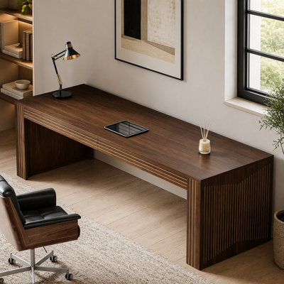 Sleek Minimalist Design Executive Desk, Stylish and Spacious for Dual Workstations, Durable and Easy to Assemble