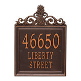 Lanai Pineapple Personalized Estate 3-Line Wall Address Plaque