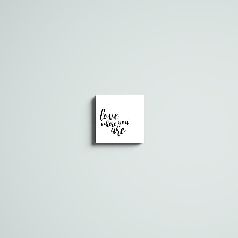 «Quotable V», art textuel sur toile, H 12 po x l 12 po
