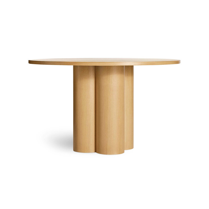 4 Quarter Round Solid Wood Dining Table, 48" W x 48" L, White Oak