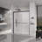 Double Sliding Soft-Close Shower Door, Framed Bathroom Door with 6mm SGCC Tempered Glass Panel-120559019