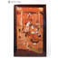 Radha Krishna de 31 pouces fabriqué à la main sur panneau de balançoire avec incrustation de moresore