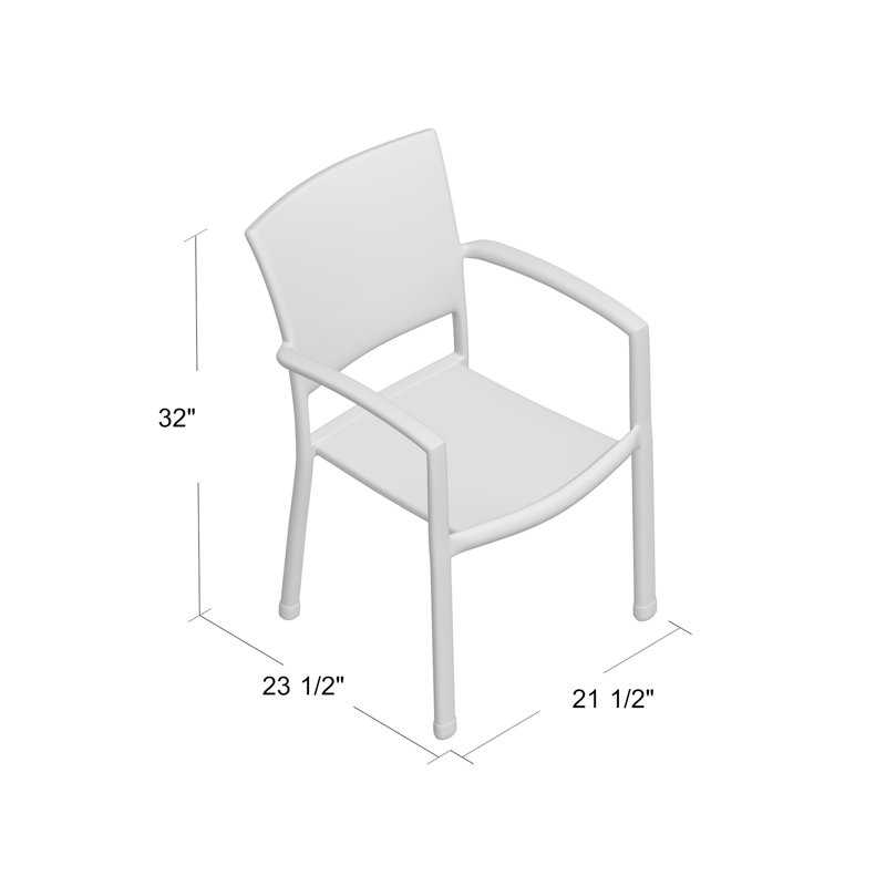 Chaise de patio empilable Brade, Chocolat