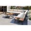 Canapé modulaire de patio avec coussins beige et coussins beige