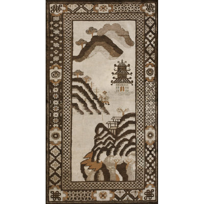 Antique Chinese - Baotou Chinese 1920s Rug