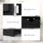 Bathroom Storage Cabinet with Drawers and Adjustable Shelf, Black