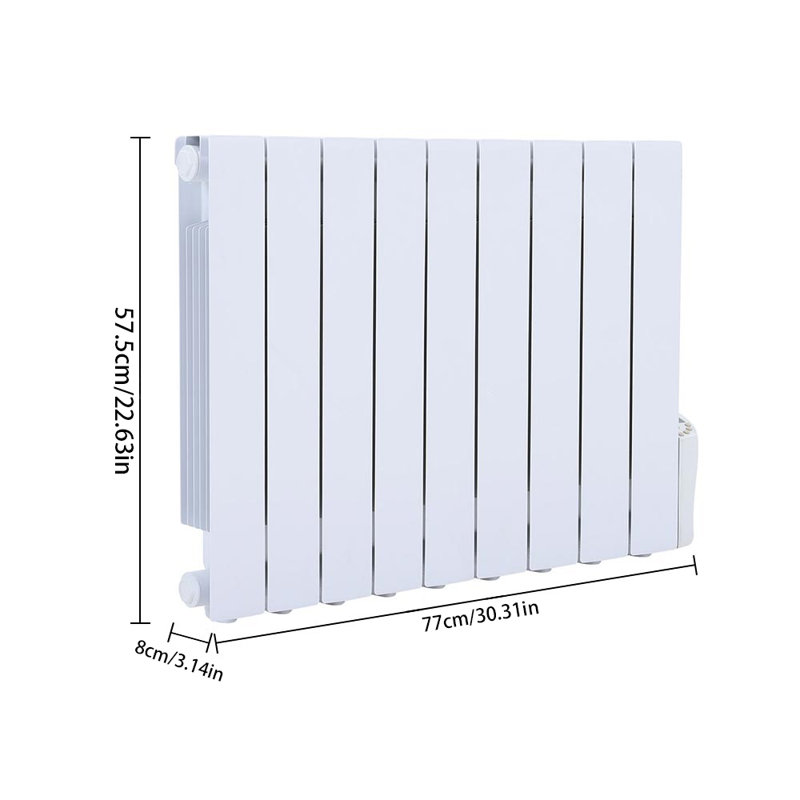 Breeins Wall Mounted Space Heater with Adjustable Thermostat, 5118, 57.5cm H x 77cm W x 8cm D