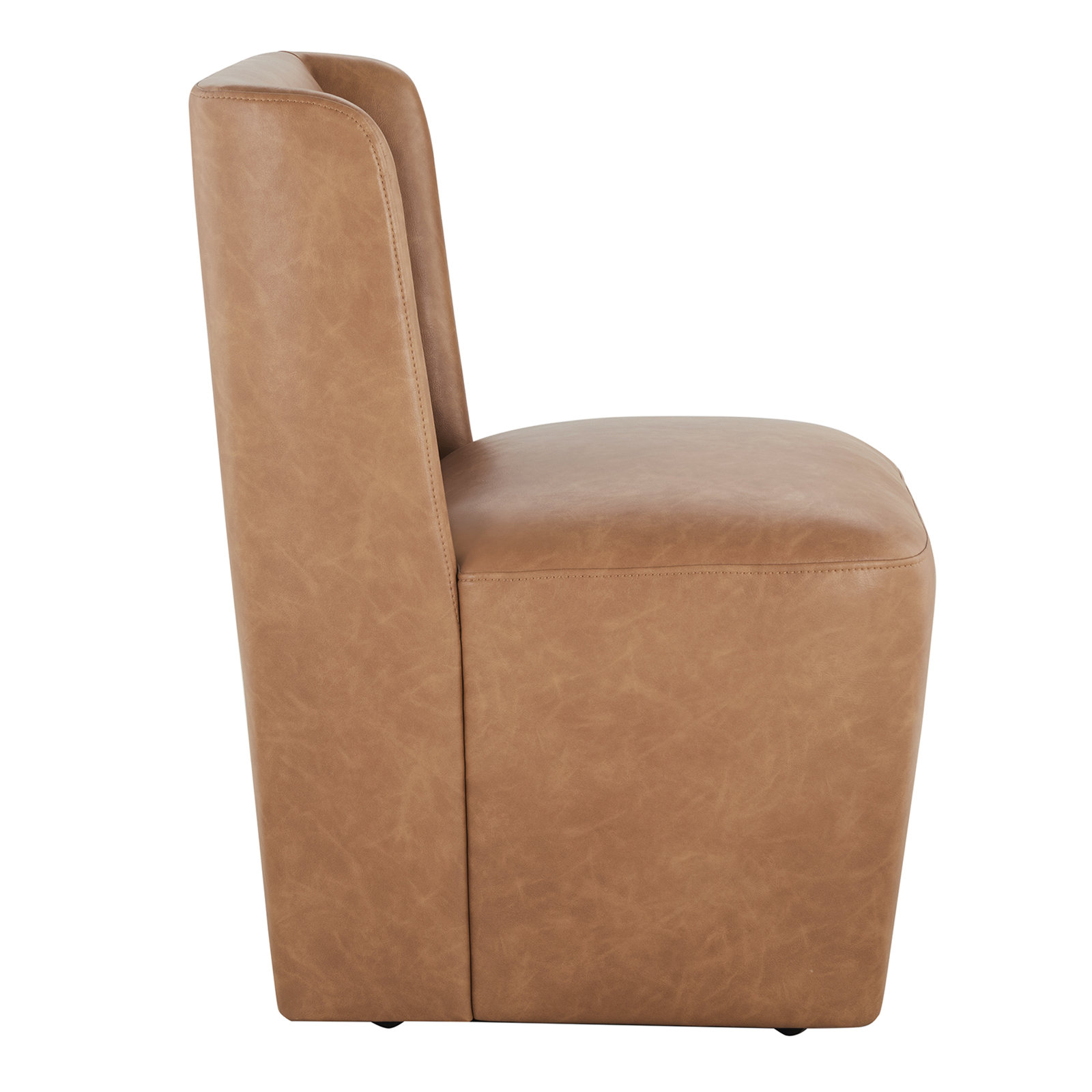 Ardeth Upholstered Side Chair, Copley Camel Faux Leather, 33" H x 23.23" W x 26" D