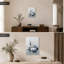 Zen Bathroom Canvas Wall Art Calm Botanical Poster Print Picture White Lotus Meditation Wall Decor for Bathroom Meditation Room Yoga Spa Ready to Hang-1663234396