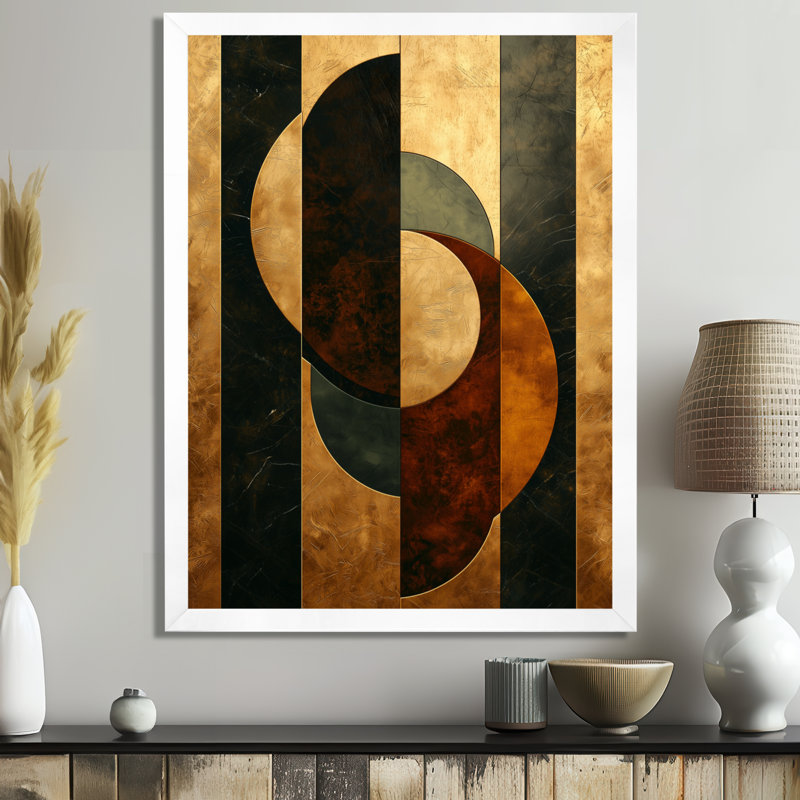 Hughes - Abstract Wall Art, 44" H x 34" W, Framed Print without Mat, White