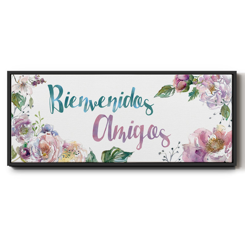 Bienvenidos Amigos - Toile encadrée, H 20 po x l 50 po