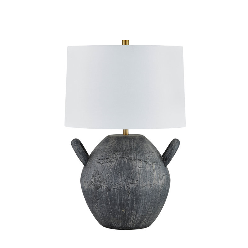 Lampe de table cruche en céramique avec abat-jour en tissu 26 po Dean