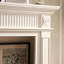 Foyer électrique en bois massif beige
