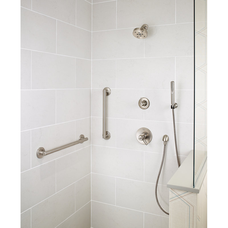 Bath Safety 24" Grab Bar, Brilliance Champagne Bronze