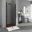 Porte de douche pliante en demi-cadre l 32 po x H 72 po