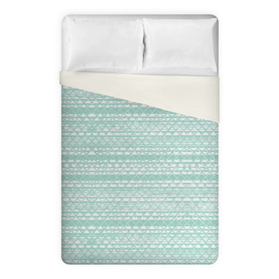Housse de couette en microfibre bleu sarcelle / blanc