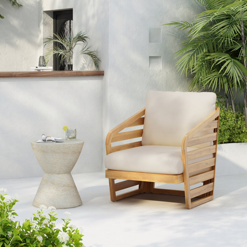 Fauteuil club d'extérieur, bois