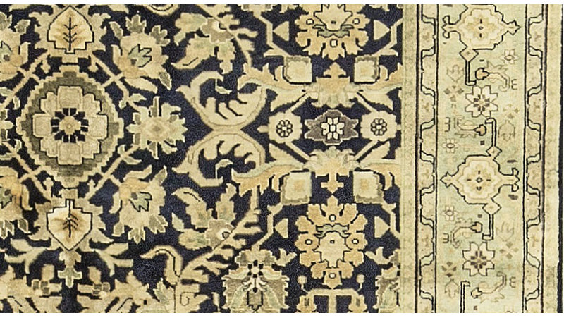 Avalon Oriental Area Rug in Beige/Navy