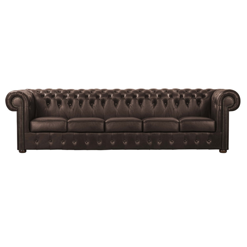Tamico Genuine Leather Sofa, 5, Brown
