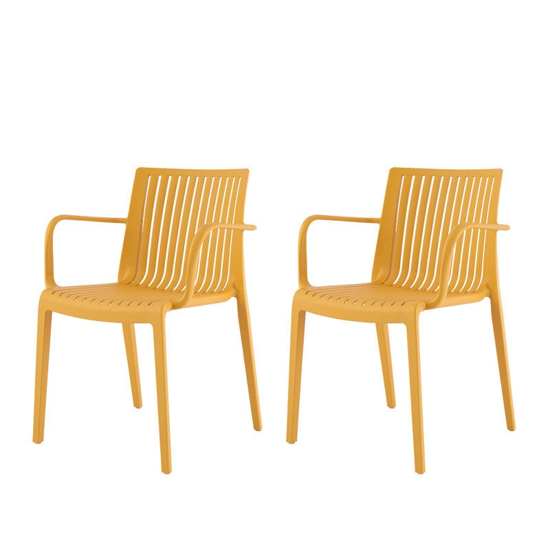 Mitchal Stackable Armchair, Set Of 2 , Gold