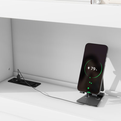 Doran Wooden Platform Bed with Trundle, Drawers & USB Charging