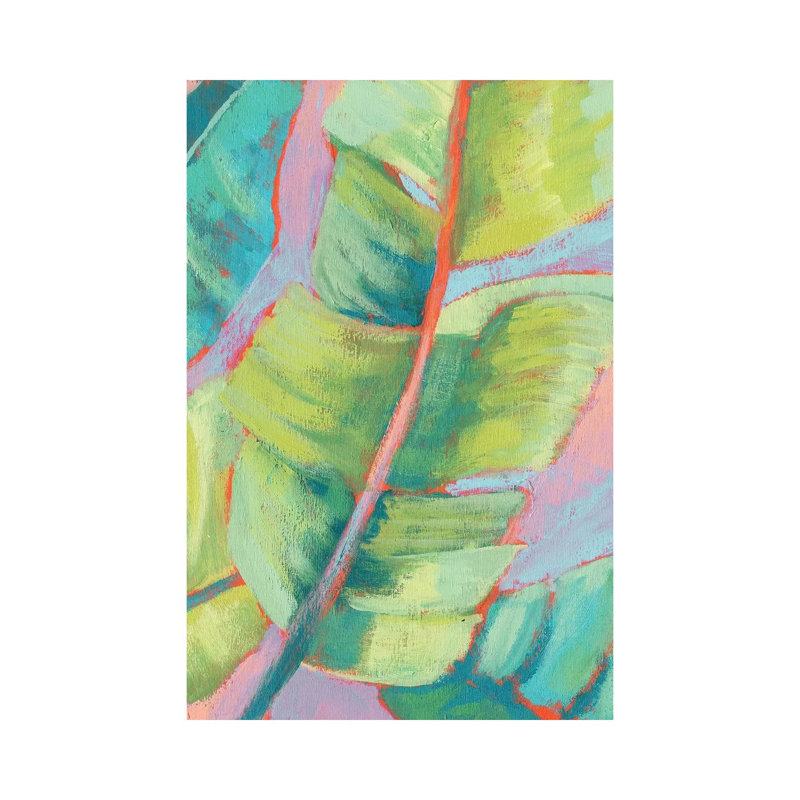 Reproduction d’art « vibrant Palm feuilles II » par Jennifer Goldberger, Toile tendue, H 40 po x l 26 po x P 1,5 po