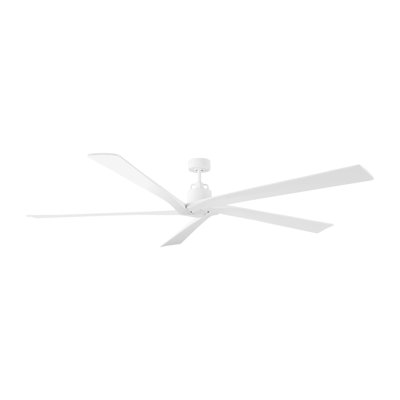 Ventilateur de plafond d'intérieur Wilfrido avec tige filetée, pales blanc mat et télécommande portable