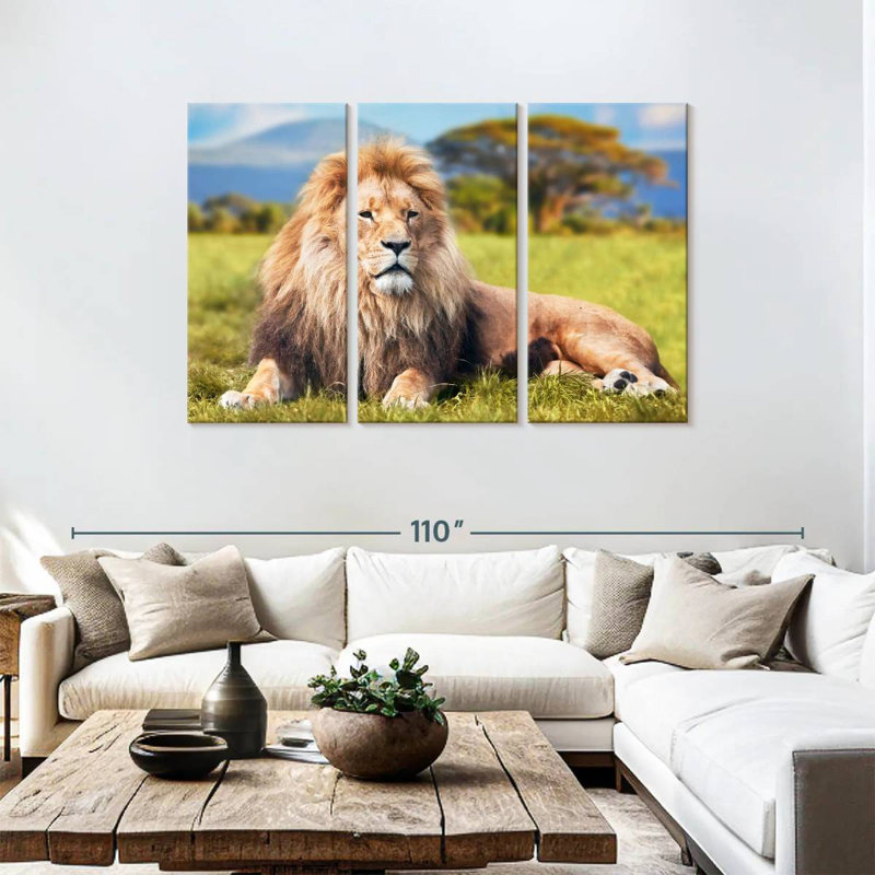 Brampt Chill Safari Lion, 48" H x 74" W