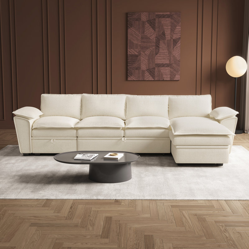 Canapé modulaire Luna Chenille, Chenille beige