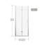 Portes de douche pivotantes, porte de douche battante pliante sans cadre l 32 po x H 72 po, verre trempé transparent de 1/4 po (6 mm), quincaillerie à finition chromée, installation réversible-121957844