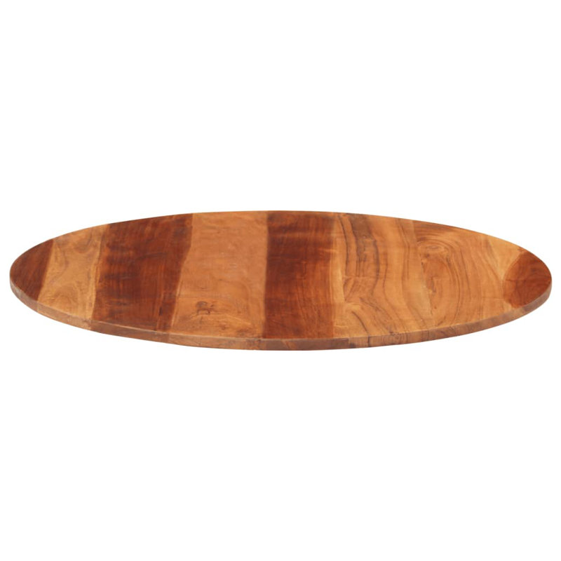  Table Top Solid Wood Acacia Round 0.59"-0.63" 27.6"