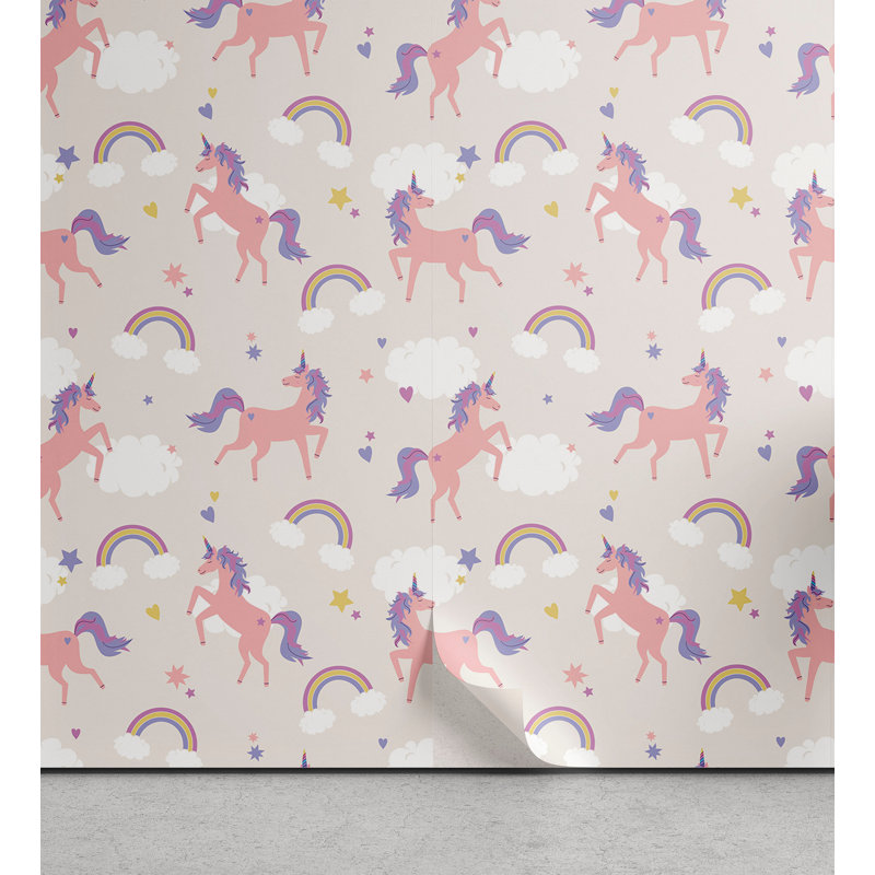Panneau de papier peint Linh Dreamy Unicorn, L 13 po x L 36 po