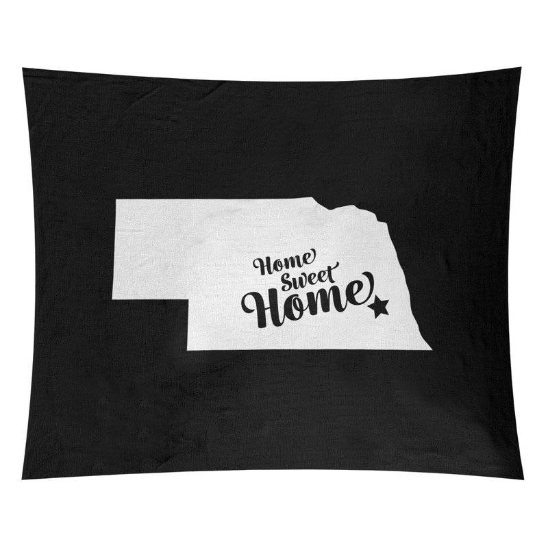 Tapisserie Home Sweet Lincoln, H 27,5 po x l 37,5 po, Noir