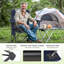 Chaise de camping pliante surdimensionnée et rembourrée pour usage intensif avec rangement pour porte-gobelet et sac isotherme, capacité, épaisseur