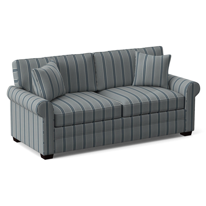 Bedford Sofa, Brown Geometric, 0456-33, Java Finish