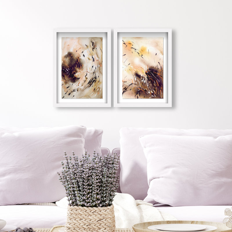 Floating Autumn Set Set by Oliver Gal, 51"H x 35"W, White Shadowbox