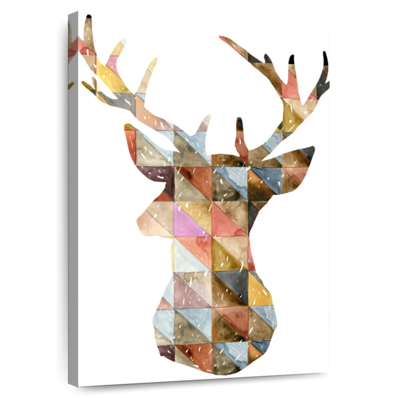 Brampt Colourful Geometric Reindeer, 36" H x 24" W