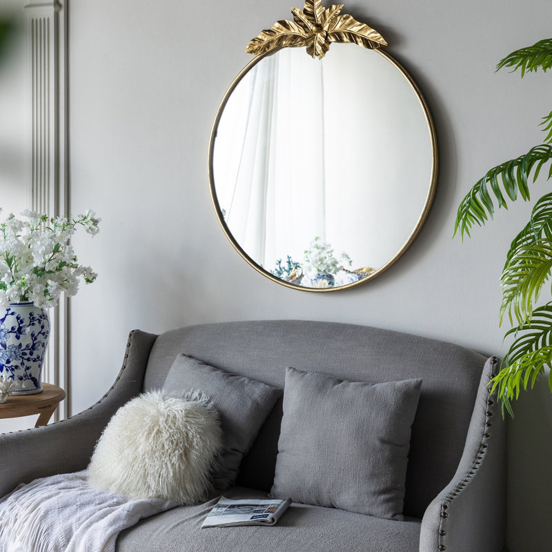 Grand miroir mural rond 36 "x 41"