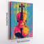 1 pièce, impression sur toile encadrée violon, collage de couleurs abstraites, décoration murale Pop Art
