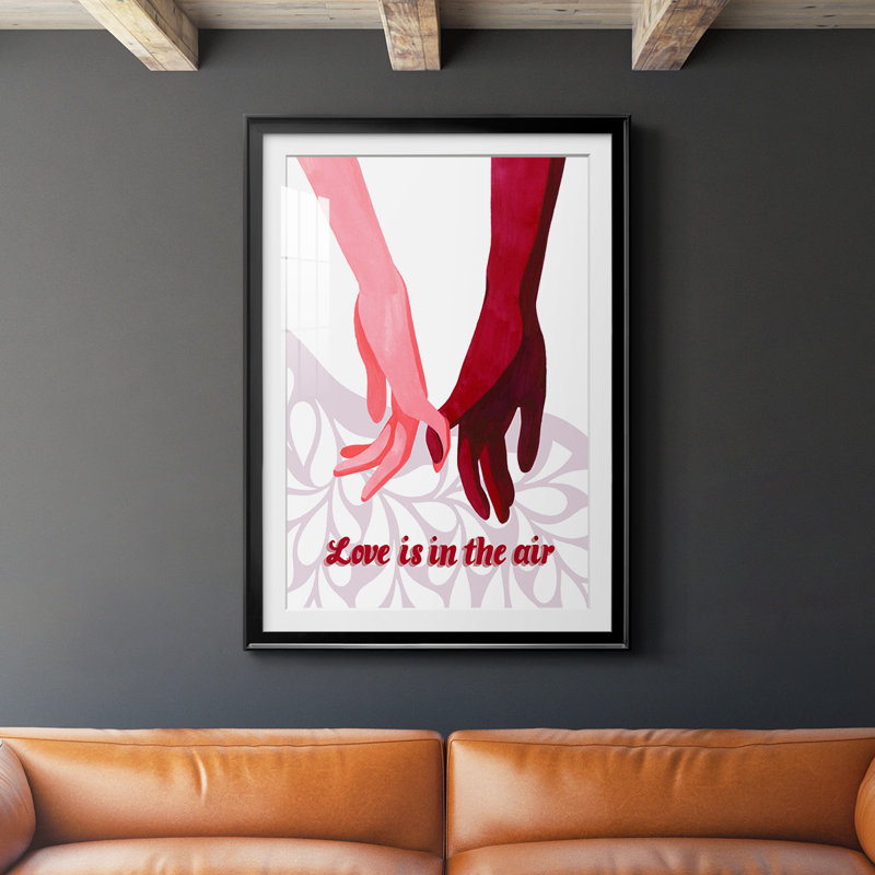 22_Groovy Love II, reproduction encadrée de qualité supérieure - prête à être accrochée, L 26,5 po x H 36,5 po, Cadre noir
