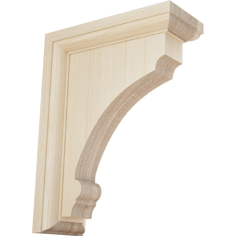 Support en bois Thompson, Hévéa, H 8 po x l 2,5 po x P 6 po